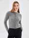 Crew Neck Women Knitted Cardigan